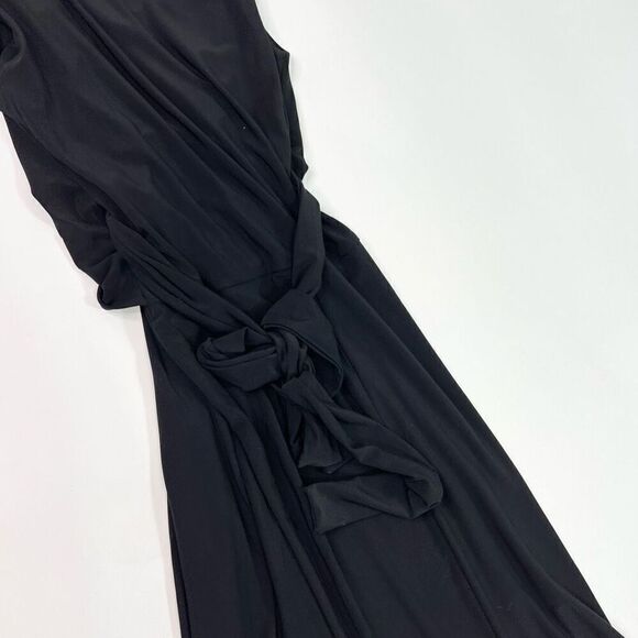 Normal Kamali Dress Womens Medium Cross Front Sleeveless V Neck Black Stretch - Picture 9 of 10